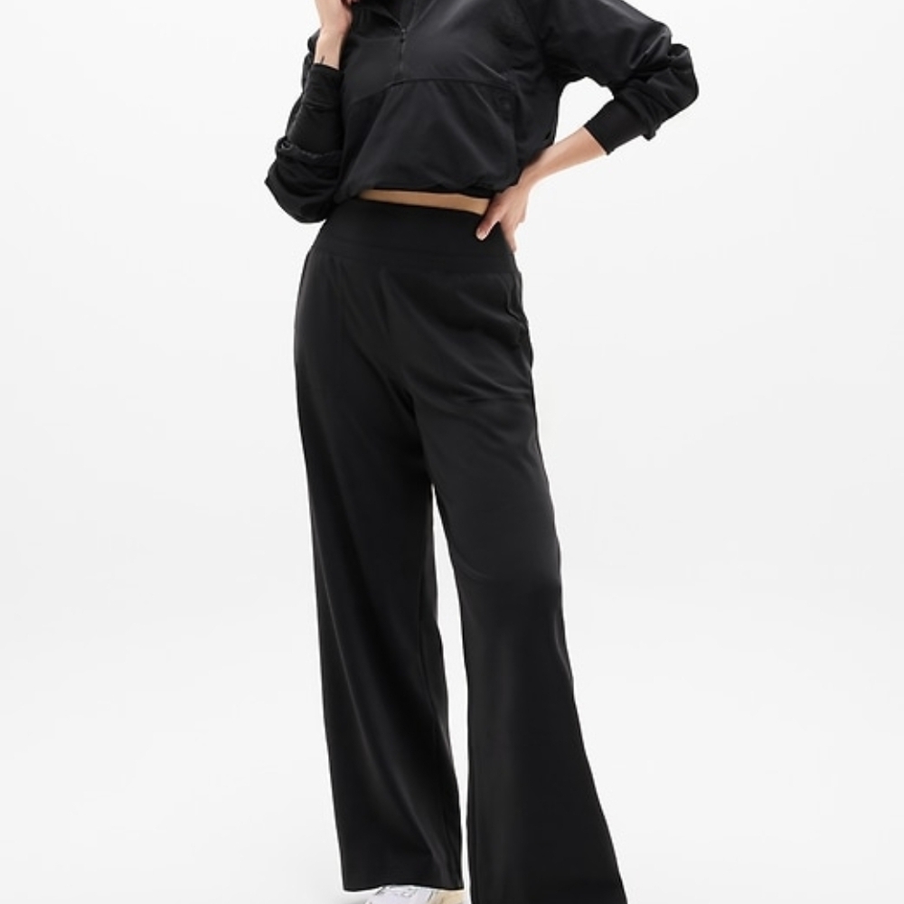 Athleta Venice High Rise Wide-Leg Pant Black